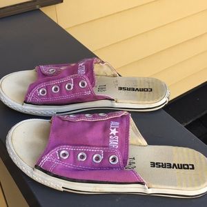 Lilac Converse cut away Slides size 9